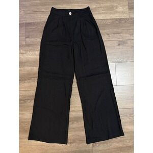 Nasty Gal High Waisted Tailored Wide Leg Pants Black US 4 ZUA0035060